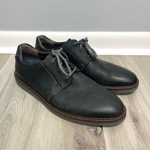 Clarks Dress Shoes Men’s 11 Black Leather Lace Tie